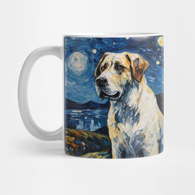 Anatolian Shepherd Dog painted in Van Gogh style by NatashaCuteShop